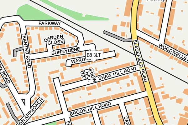 B8 3LT map - OS OpenMap – Local (Ordnance Survey)