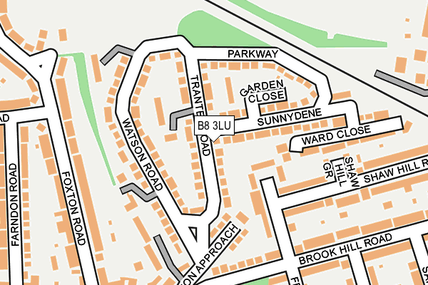 B8 3LU map - OS OpenMap – Local (Ordnance Survey)