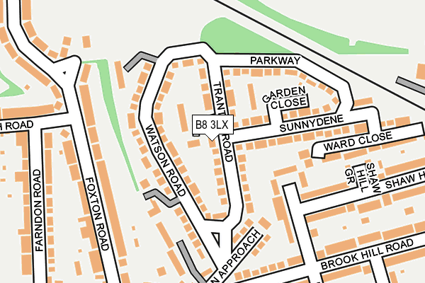 B8 3LX map - OS OpenMap – Local (Ordnance Survey)
