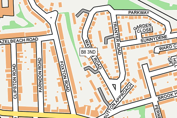 B8 3ND map - OS OpenMap – Local (Ordnance Survey)
