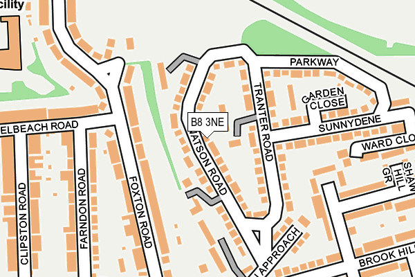 B8 3NE map - OS OpenMap – Local (Ordnance Survey)