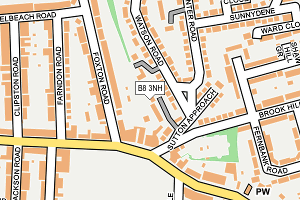 B8 3NH map - OS OpenMap – Local (Ordnance Survey)