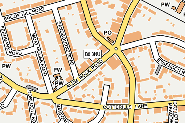 B8 3NU map - OS OpenMap – Local (Ordnance Survey)