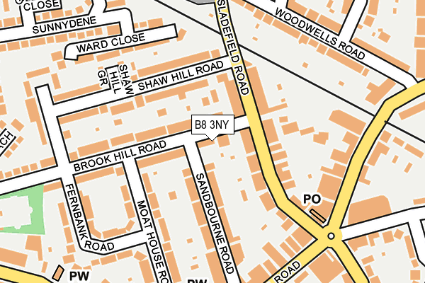 B8 3NY map - OS OpenMap – Local (Ordnance Survey)