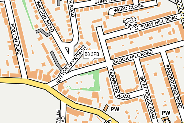 B8 3PB map - OS OpenMap – Local (Ordnance Survey)