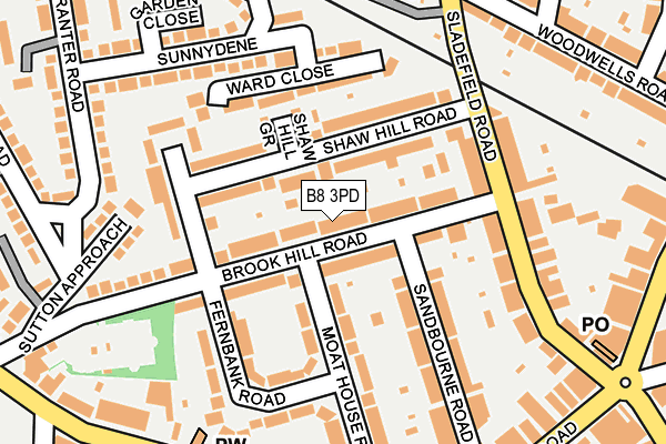 B8 3PD map - OS OpenMap – Local (Ordnance Survey)