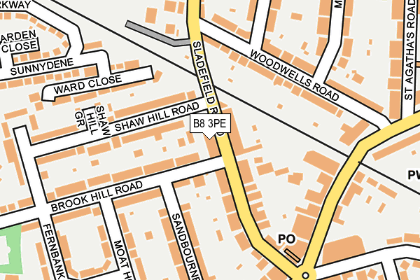 B8 3PE map - OS OpenMap – Local (Ordnance Survey)