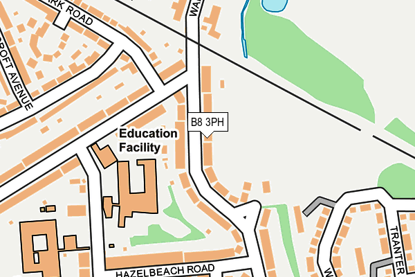 B8 3PH map - OS OpenMap – Local (Ordnance Survey)