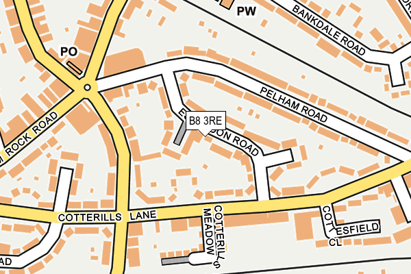 B8 3RE map - OS OpenMap – Local (Ordnance Survey)