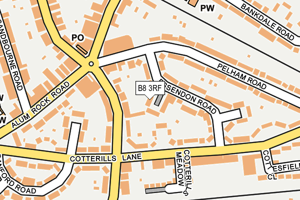 B8 3RF map - OS OpenMap – Local (Ordnance Survey)