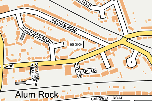 B8 3RH map - OS OpenMap – Local (Ordnance Survey)