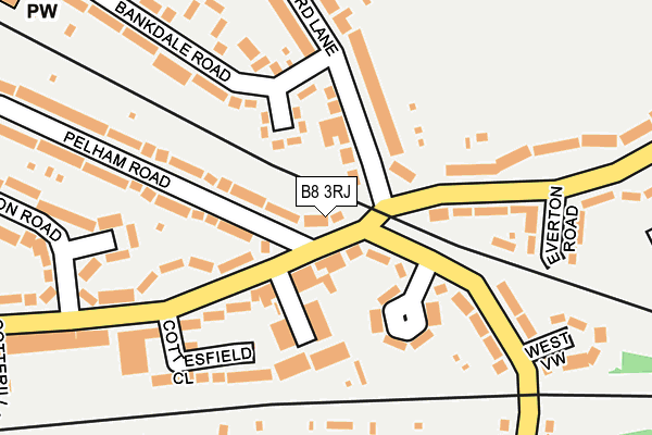 B8 3RJ map - OS OpenMap – Local (Ordnance Survey)