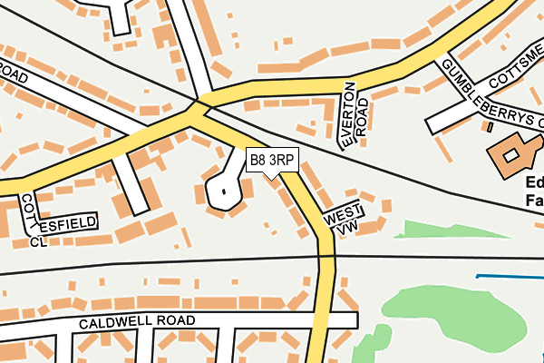 B8 3RP map - OS OpenMap – Local (Ordnance Survey)