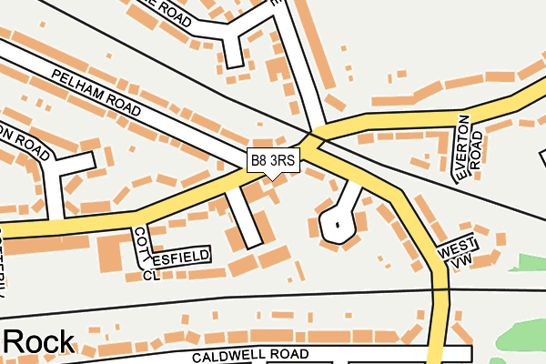 B8 3RS map - OS OpenMap – Local (Ordnance Survey)