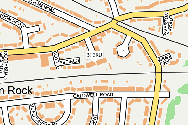 B8 3RU map - OS OpenMap – Local (Ordnance Survey)