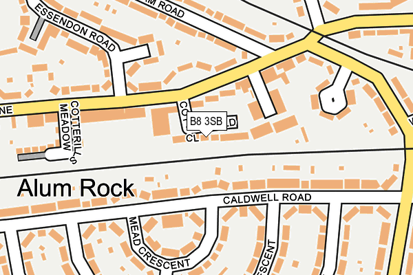 B8 3SB map - OS OpenMap – Local (Ordnance Survey)