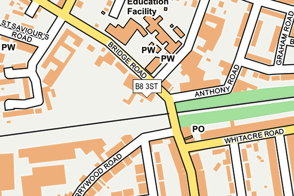 B8 3ST map - OS OpenMap – Local (Ordnance Survey)