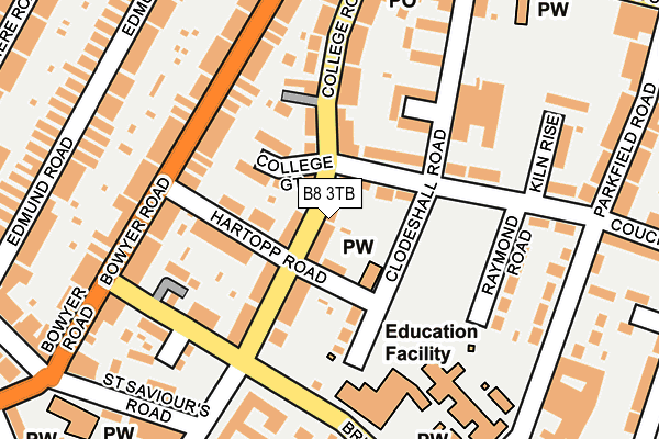 B8 3TB map - OS OpenMap – Local (Ordnance Survey)