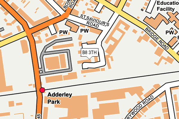 B8 3TH map - OS OpenMap – Local (Ordnance Survey)