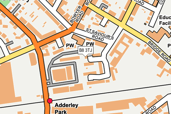 B8 3TJ map - OS OpenMap – Local (Ordnance Survey)