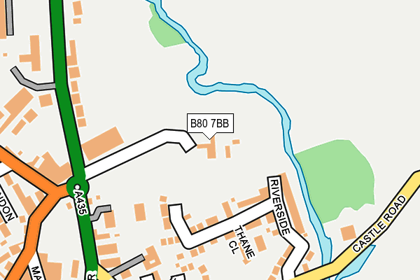 B80 7BB map - OS OpenMap – Local (Ordnance Survey)