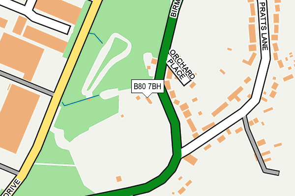 B80 7BH map - OS OpenMap – Local (Ordnance Survey)