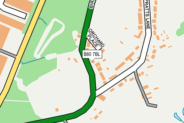 B80 7BL map - OS OpenMap – Local (Ordnance Survey)