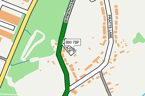 B80 7BP map - OS OpenMap – Local (Ordnance Survey)