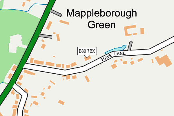 B80 7BX map - OS OpenMap – Local (Ordnance Survey)