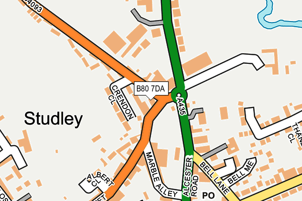 B80 7DA map - OS OpenMap – Local (Ordnance Survey)