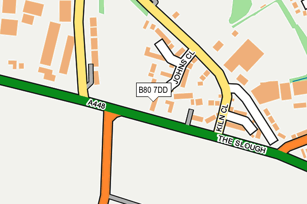 B80 7DD map - OS OpenMap – Local (Ordnance Survey)