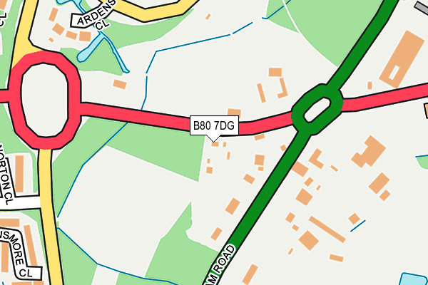 B80 7DG map - OS OpenMap – Local (Ordnance Survey)