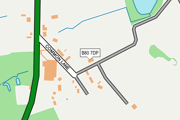 B80 7DP map - OS OpenMap – Local (Ordnance Survey)