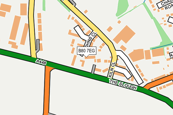 B80 7EG map - OS OpenMap – Local (Ordnance Survey)