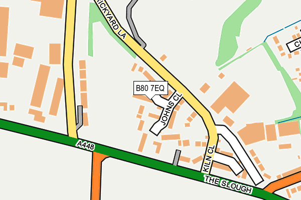 B80 7EQ map - OS OpenMap – Local (Ordnance Survey)