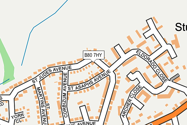 B80 7HY map - OS OpenMap – Local (Ordnance Survey)