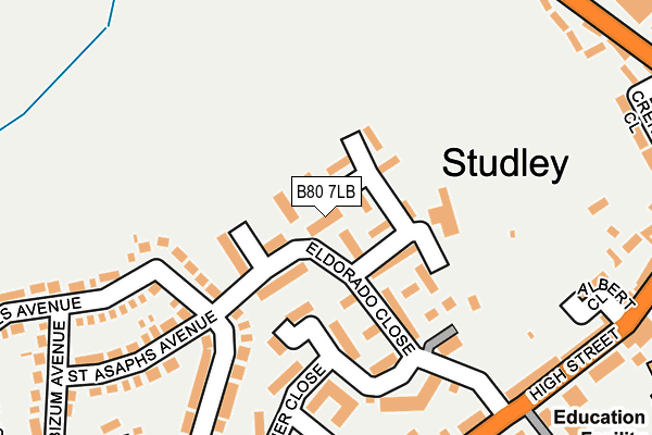 B80 7LB map - OS OpenMap – Local (Ordnance Survey)