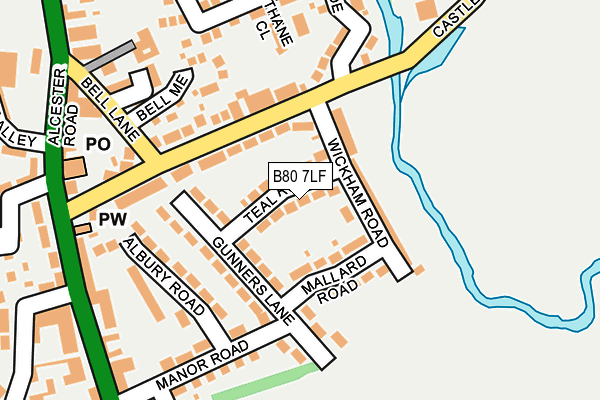 B80 7LF map - OS OpenMap – Local (Ordnance Survey)
