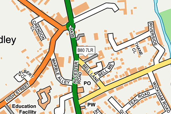 B80 7LR map - OS OpenMap – Local (Ordnance Survey)