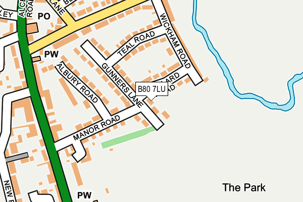 B80 7LU map - OS OpenMap – Local (Ordnance Survey)