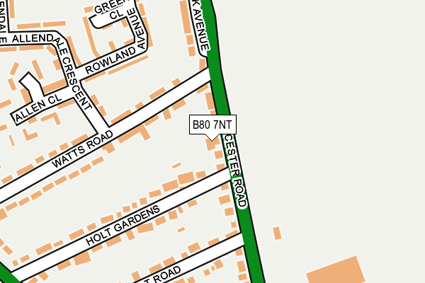 B80 7NT map - OS OpenMap – Local (Ordnance Survey)