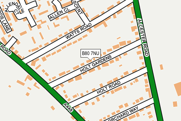 B80 7NU map - OS OpenMap – Local (Ordnance Survey)