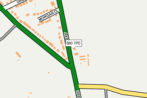 B80 7PD map - OS OpenMap – Local (Ordnance Survey)