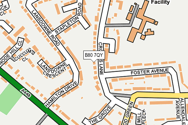 B80 7QY map - OS OpenMap – Local (Ordnance Survey)