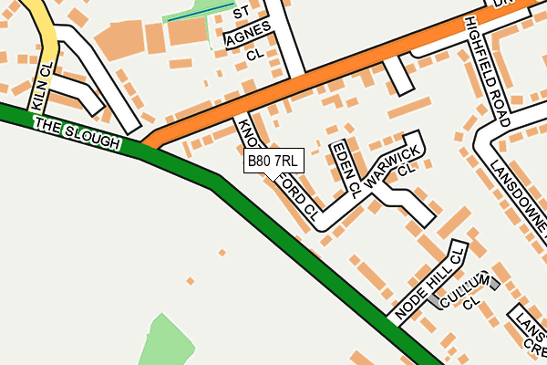 B80 7RL map - OS OpenMap – Local (Ordnance Survey)