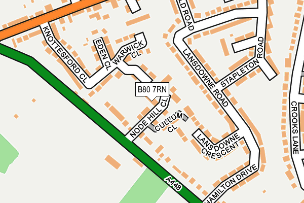 B80 7RN map - OS OpenMap – Local (Ordnance Survey)