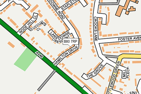 B80 7RP map - OS OpenMap – Local (Ordnance Survey)