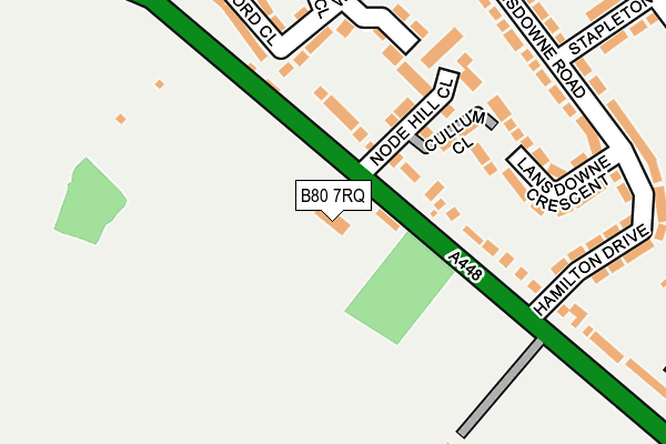 B80 7RQ map - OS OpenMap – Local (Ordnance Survey)