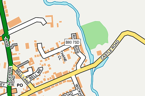 B80 7SD map - OS OpenMap – Local (Ordnance Survey)