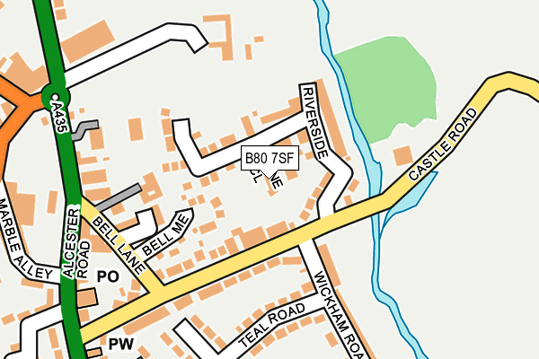 B80 7SF map - OS OpenMap – Local (Ordnance Survey)